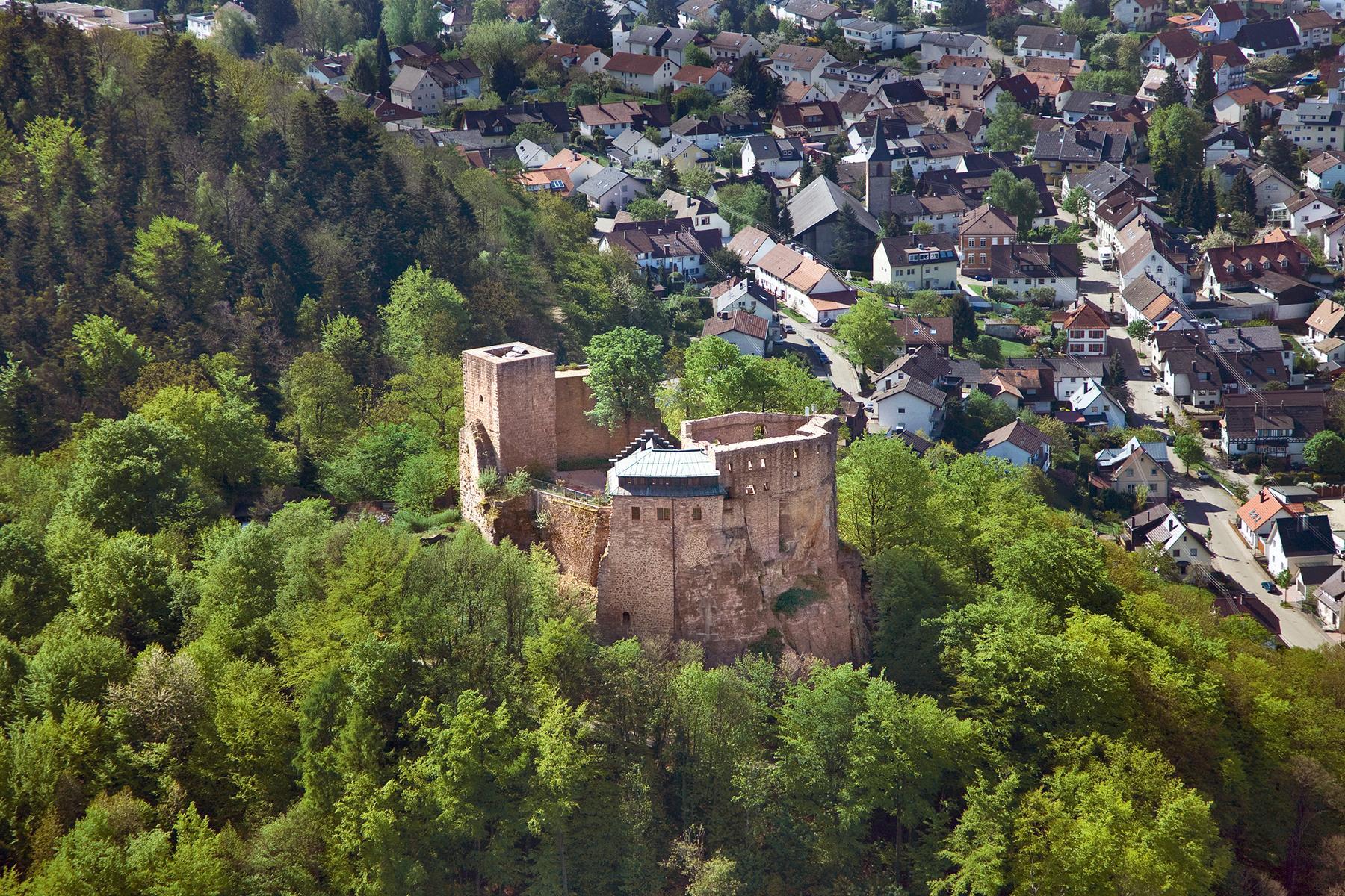 Château-fort d'Alt-Eberstein, vue aérienne