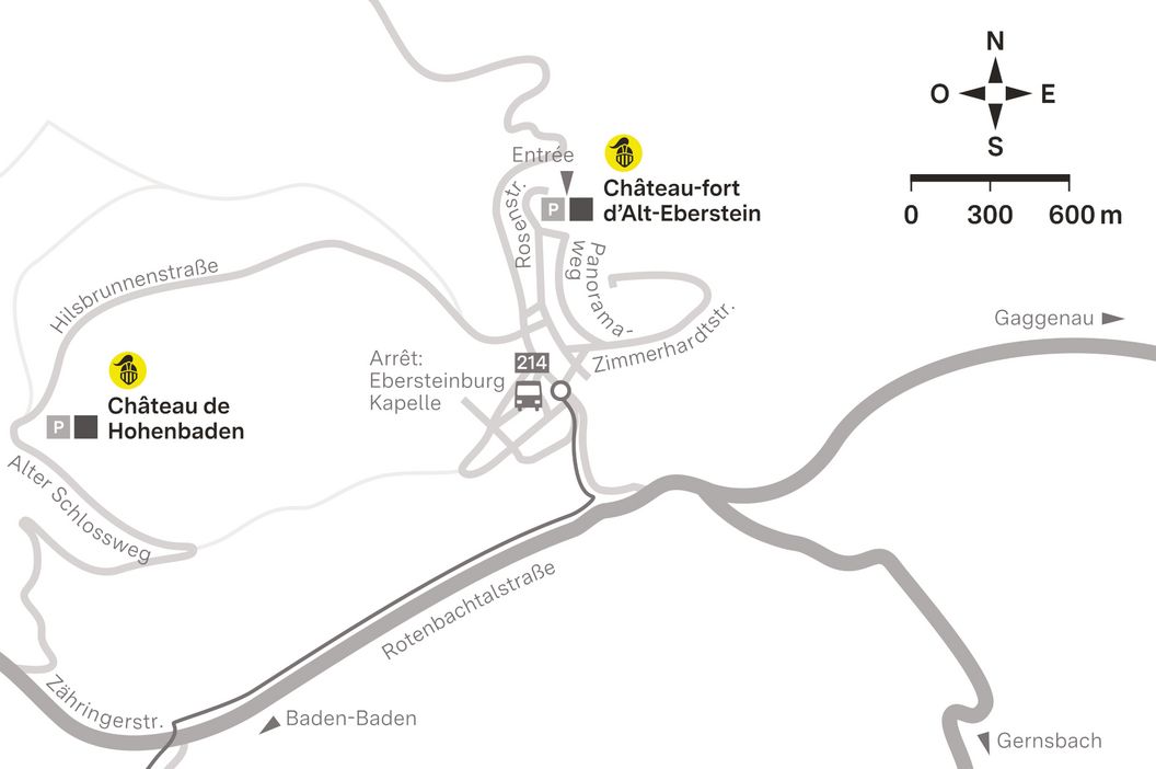 Château-fort d'Alt-Eberstein, Visuel des Staatliche Schlösser und Gärten Baden-Württemberg, Illustration JUNG:Kommunikation