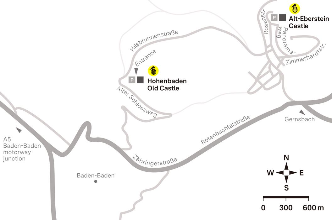 journey description: Alt-Eberstein Castle illustration: Staatliche Schlösser und Gärten Baden-Württemberg, JUNG:Kommunikation