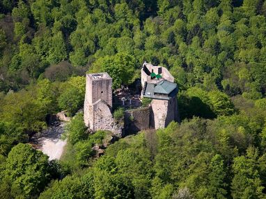 Burg Alt-Eberstein von oben