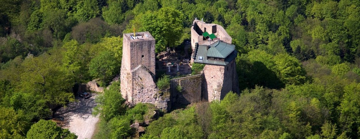 Château-fort d'Alt-Eberstein, vue aérienne